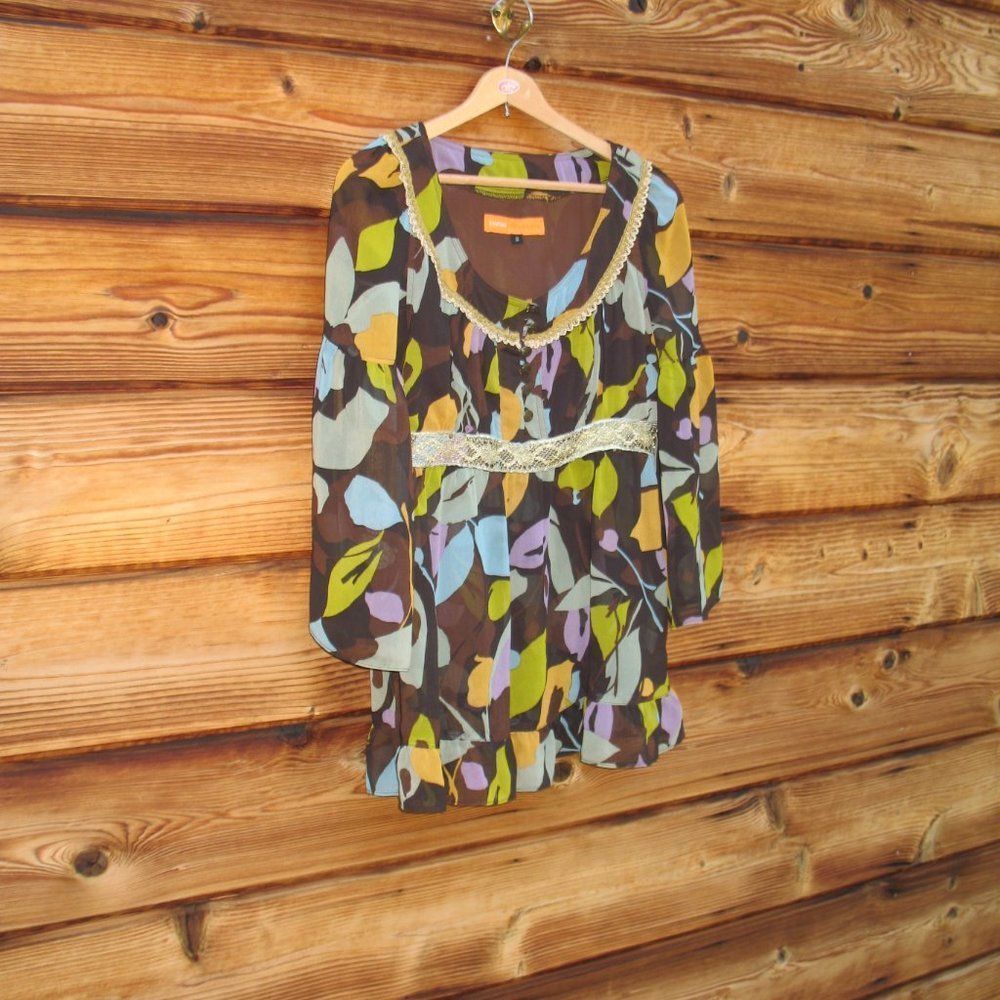 Cynthia Steffe Boho Top 8 M - Picture 2 of 7